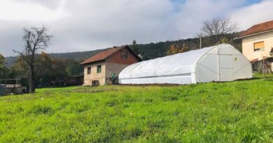 Plastenik uz kuću i poljoprivredno zemljište