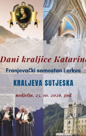 Najavni vizual Dana kraljice Katarine u Kraljevoj Sutjesci, 25. listopada 2026.
